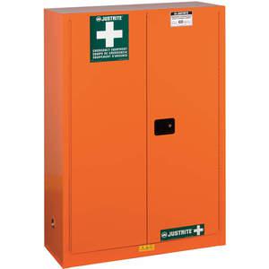 JUSTRITE 860001 Emergency Preparedness Cabinet, 4 Shelves, 2 Doors, Manual Close, 65 x 43 x 18 Inch Size | AB4XBC 20H145