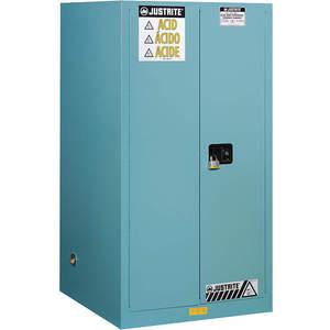 JUSTRITE 899022 Corrosive/Acid Safety Cabinet, Self Close, 341L, 1651 x 1092 x 864mm Size, Blue | AA6ADG JCB8990221, 8990221