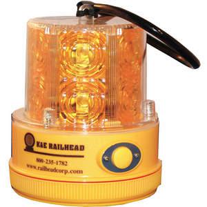 K E SAFETY RM18-LED A Revolving Light with Strap Amber 12 LED | AC8AGM 39F091