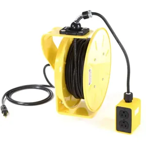 KH INDUSTRIES RTBA3L-WDD515-J14K Cord Reel 50 Feet 14/3 Sj Yellow | AA6DXV 13V194