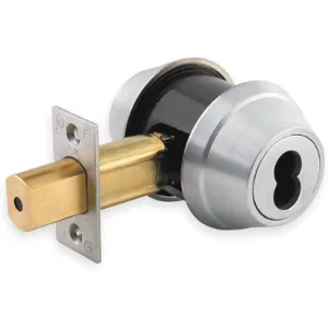 K2 COMMERCIAL HARDWARE QDB283626S4DBSLC Deadbolt Less Cylinder Heavy Duty Satin Chrome | AC3VBQ 2WJH2