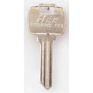 KABA ILCO A1054WD-FA3 Key Blank Brass Type Fa3 6 Pin - Pack Of 10 | AA9VVH 1GAP6