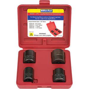 KEN-TOOL 30254 Lug Nut Remover Socket Set | AG9HMP 20KR85