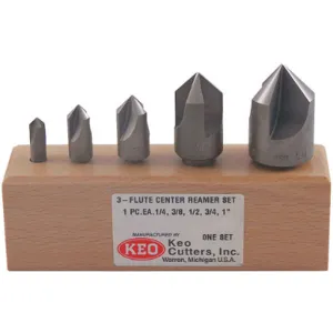 KEO 55709 Countersink Set 5 Piece 1 Flutes 60 Degree Carbide | AD6YGZ 4CKD6