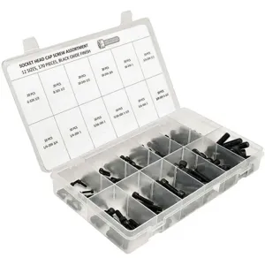 KERR LAKESIDE SHCS637 Socket Head Capacity Screw Assortment, 170 Pieces | AA4TZL 13E070