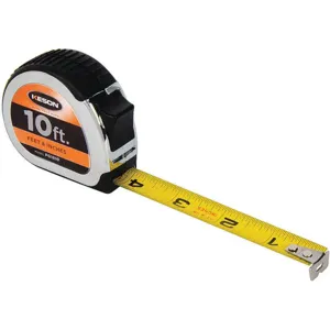 KESON PG1810 Tape Measure 5/8 Inch x 10 Feet Chrome/black | AB6WTM 22N871