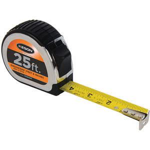 KESON PG181025 Tape Measure 1 Inch x 25 Feet Chrome/black | AB6WRZ 22N856