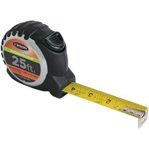 KESON PG181025AL Tape Measure 1 Inch x 25 Feet Chrome/black | AB6WTA 22N857