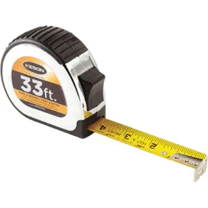 KESON PG181033 Tape Measure 1 Inch x 33 Feet Chrome/black | AB6WTB 22N859