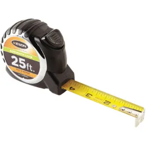 KESON PG1825AL Tape Measure 1 Inch x 25 Feet Chrome/black | AB6WTF 22N863