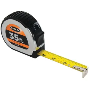 KESON PG1835 Tape Measure 1 Inch x 35 Feet Chrome/black | AB6WTJ 22N868