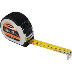 KESON PG18M16 Tape Measure 1 Inch x 16 Ft/5m Chrome/black | AB6WTV 22N878