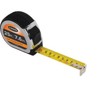 KESON PG18M25 Tape Measure 1 Inch x 25 Ft/7.5m Chrome/black | AB6WTK 22N869