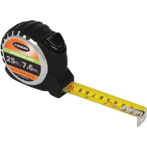 KESON PG18M25AL Tape Measure 1 Inch x 25 Ft/7.5m Chrome/black | AB6WTW 22N879