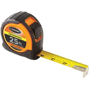 KESON PGPRO1825V Tape Measure 1 Inch x 25 Feet Orange/black | AB6WTZ 22N882