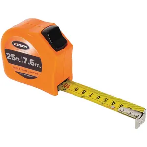 KESON PGT18M25V Tape Measure 1 Inch x 25 Ft/7.5m Orange | AB6WUN 22N895