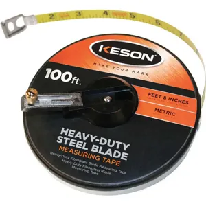 KESON ST10018M Tape Measure 3/8 Inch x 100 Ft/30m Orange | AF2RHM 6XGR0