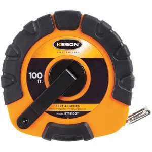 KESON ST18100Y Long Tape Measure 3/8 Inch x 100 Feet Orange | AF2RHL 6XGP9