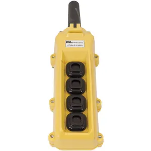 KH INDUSTRIES CPH04-D1D-000A Pendant Station 4 Push Button NO Yellow | AF9PVL 30PL61