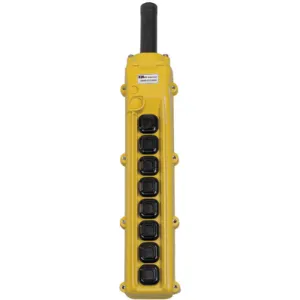 KH INDUSTRIES CPH08-C3C-000A Pendant Station 8 Push Button NO Yellow | AF9PVY 30PL72