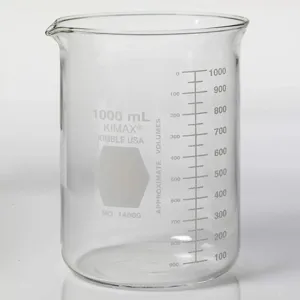 KIMBLE CHASE 14000-1000 Beaker 1000mL Glass 145mm Height PK24 | AH8KMC 38VJ72