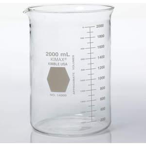 KIMBLE CHASE 14000-2000 Beaker 2000mL Glass PK8 | AH8KPM 38VK31