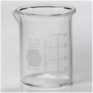 KIMBLE CHASE 14000-50 Beaker 50mL Glass 53mm Height PK48 | AH8KNP 38VK08