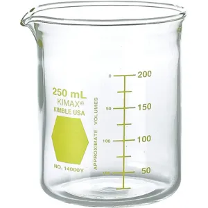 KIMBLE CHASE 14000Y-50 Griffin Beaker 50mL Glass Clear PK12 | AH2EKV 26CV77