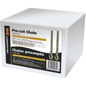 KINEDYNE 10038-16BXGRA Transport Chain 6600 Lb 16 Feet x 3/8 Inch | AB6YAC 22P603