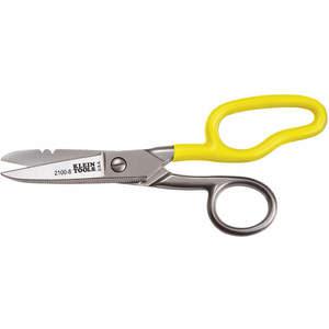 KLEIN TOOLS 2100-8 Electricians Scissor, Overall Length 6-5/16 Inch, Stainless Steel, Yellow | AD9VAL 4VAN9 / 21008-2