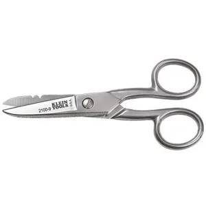 KLEIN TOOLS 2100-9 Electricians Scissor, Overall Length 5-1/4 Inch, Stainless Steel | AD9VAM 4VAP1 / 21009-9