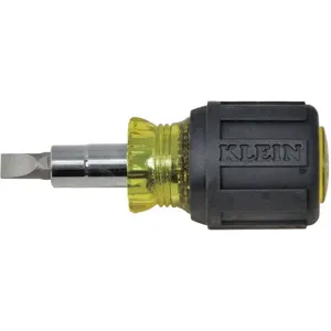 KLEIN TOOLS 32561 Multi Bit Screwdriver, 6 In 1 Stubby, 4 Piece | AA7EGY 15W145 / 32561-8