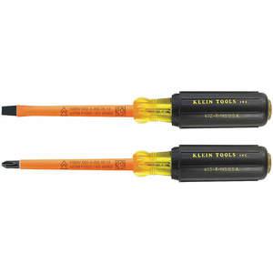 KLEIN TOOLS 33532-INS Insulated Screwdriver Set, 2 Piece | AA8VKG 1AHE5 / 33532-7