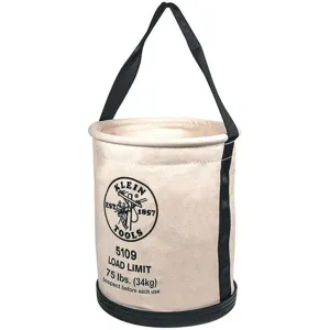 KLEIN TOOLS 5109 Canvas Bucket, Wide Opening, Straight, #6 | AB9HXX 2DFP2 / 55507-7