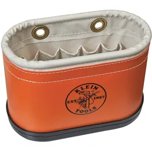 KLEIN TOOLS 5144BHB Tool Bucket, 14 x 7 x 10 Inch Size, 15 Pockets, Orange | AC6MCH 34E634 / 62131-4