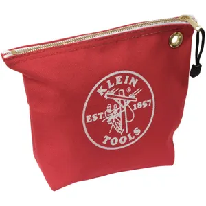 KLEIN TOOLS 5539RED Zipper Bag, Size 10 x 3-1/2 x 8 Inch | AC6VTK 36L279 / 55260-1