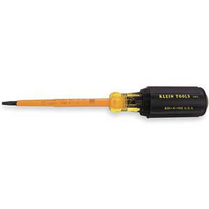 KLEIN TOOLS 601-4-INS Insulated Screwdriver, 3/16 x 4 Inch Cabinet | AB2NWP 1N049 / 85013-4