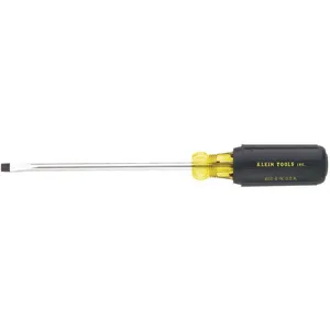 KLEIN TOOLS 605-10 Screwdriver, Cushion Grip, Cabinet Tip, Tip Size 1/4 Inch | AB9HZT 2DFY1 / 85050-9