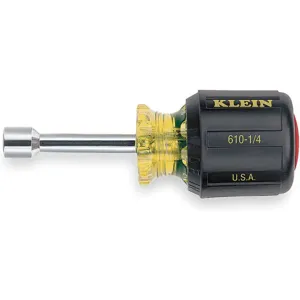 KLEIN TOOLS 610-1/4 Nut Driver, Hollow, Size 1/4 x 1-1/2 Inch | AA9NUG 1ED92 / 61014-1