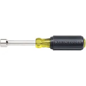 KLEIN TOOLS 630-9/16 Nut Driver, Cushion Grip, 4 Hollow Shaft, 9/16 Inch Size | AB9JFD 2DGW5 / 65008-6