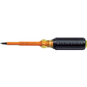 KLEIN TOOLS 661-4-INS Insulated Screwdriver, Square #1, Shank Length 8-5/16 Inch | AG6WDC 49C222 / 85336-4