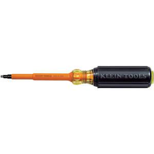 KLEIN TOOLS 662-4-INS Insulated Screwdriver, Square #2, Shank Length 8-5/16 Inch | AG6WDD 49C223 / 85337-1