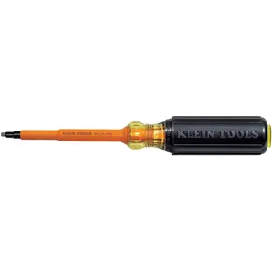 KLEIN TOOLS 662-4-INS Insulated Screwdriver, Square #2, Shank Length 8-5/16 Inch | AG6WDD 49C223 / 85337-1