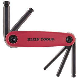 KLEIN TOOLS 70572 Hex Key Set, 5 - 10 mm Size, Fold-up Straight | AB9JDG 2DGN6 / 33287-6