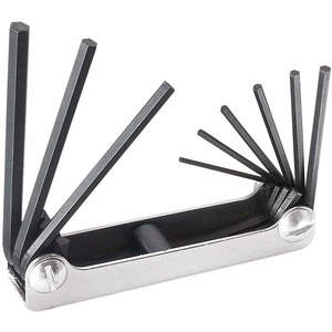 KLEIN TOOLS 70591 Hex Key Set 5/64-1/4 Inch Size, Fold-up Straight | AB9JDK 2DGN9 / 33267-8