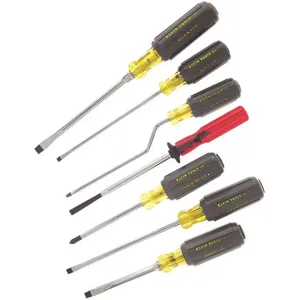 KLEIN TOOLS 85077 Screwdriver Set, Cushion Regular Grip, 7 Piece | AB9JDM 2DGP5 / 85077-6