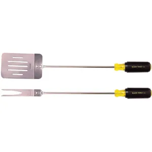 KLEIN TOOLS 98222 Bbq Tool Set, With Cushion Grip, 2 Piece | AB9JBM 2DGF2 / 98222-4