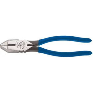 KLEIN TOOLS D201-8NE Linesman Pliers, Size 8-11/16 Inch, Dipped Handle | AB9HTU 2DEV9 / 70016-3