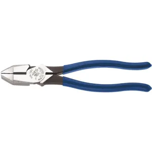 KLEIN TOOLS D213-9 Linesman Pliers, Size 9-3/8 Inch, Dipped Handle | AB9JFY 2DGZ5 / 70038-5