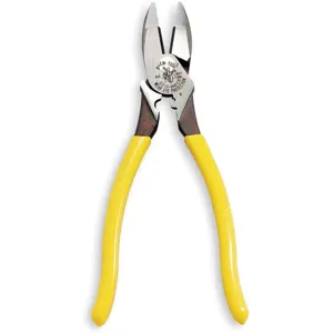 KLEIN TOOLS D213-9NE-CR Linesman Pliers, Size 9-3/8 Inch, Dipped Handle | AD6RWY 4A835 / 70046-0